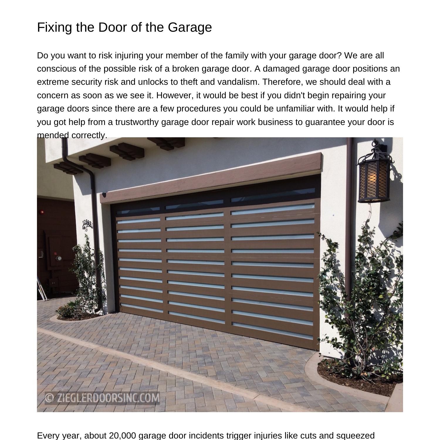 Residential and Commercial Garage Door Service Provided by Door