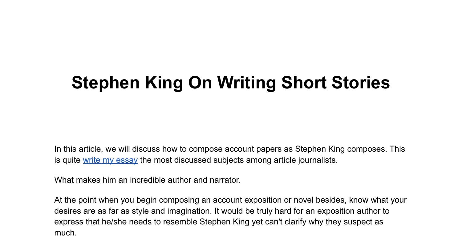 Stephen King On Writing Short Stories.pdf DocDroid