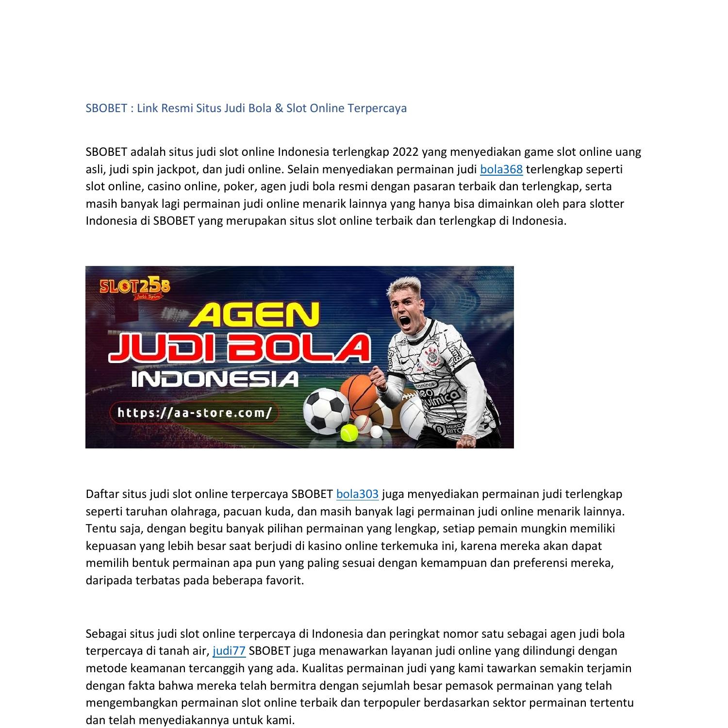 SBOBET_Link_Resmi_Situs_Judi_Bola___Slot_Online_Terpercaya.pdf | DocDroid