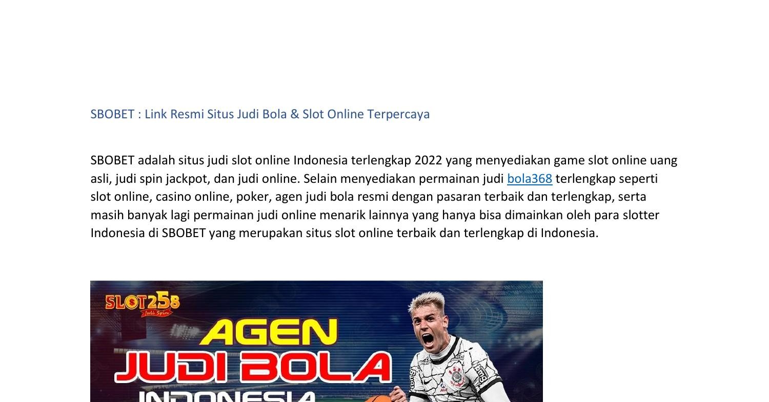 SBOBET_Link_Resmi_Situs_Judi_Bola___Slot_Online_Terpercaya.pdf | DocDroid