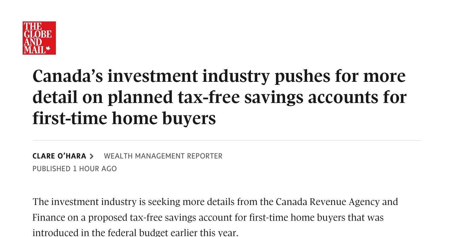 Canada’s investment industry pushes for more detail on planned taxfree
