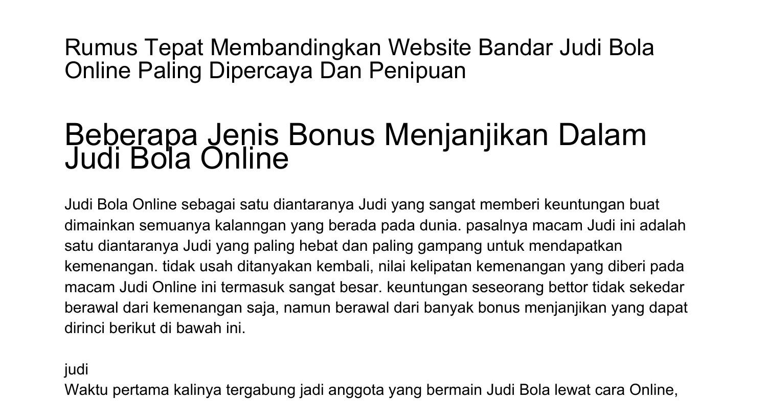 Trik Pasang Judi Bola Online Parlay Secara Gampangkidvc.pdf.pdf | DocDroid