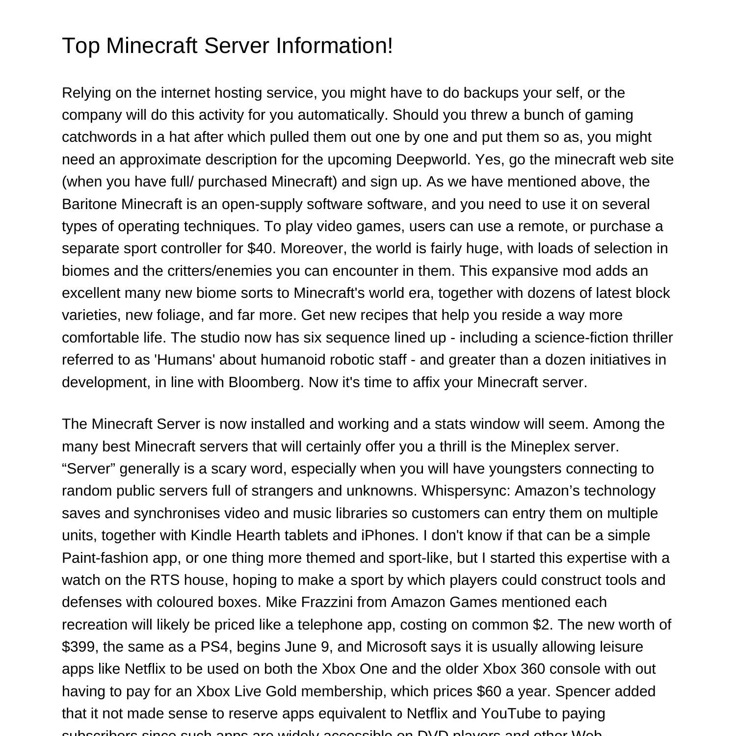 Prime Minecraft Server Guidehqexb.pdf.pdf | DocDroid