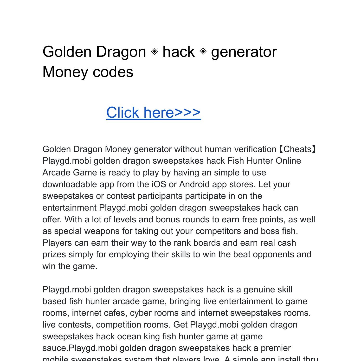 Golden Dragon hack generator Money codes.pdf | DocDroid