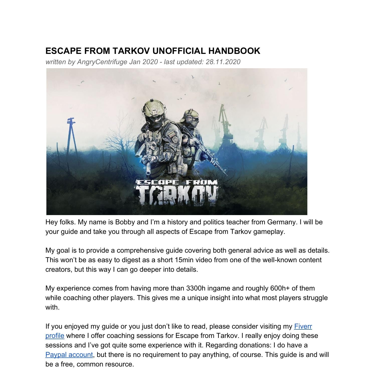 The Tarkov Handbook