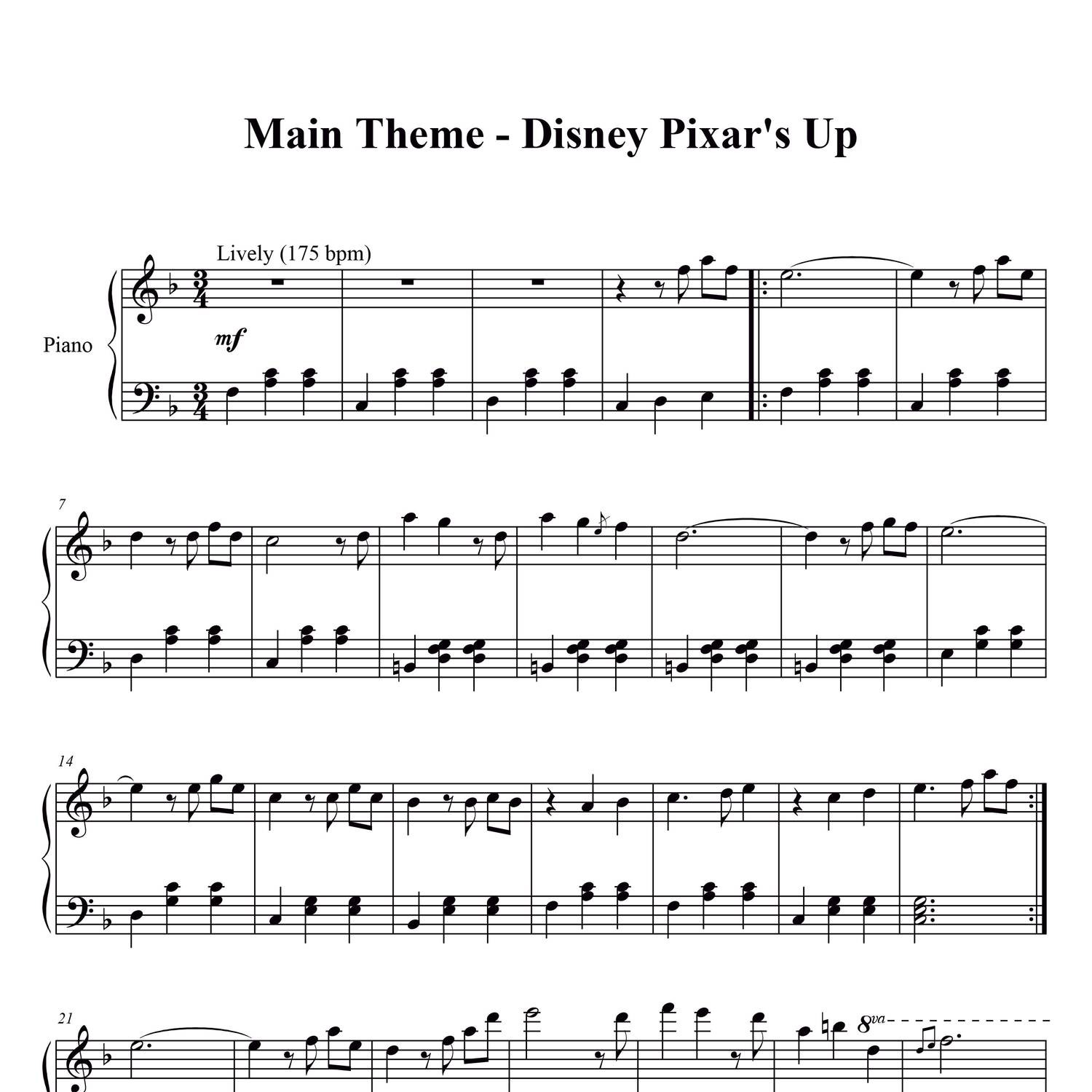 Up Main Theme Married Life PIANO SHEET.pdf | DocDroid