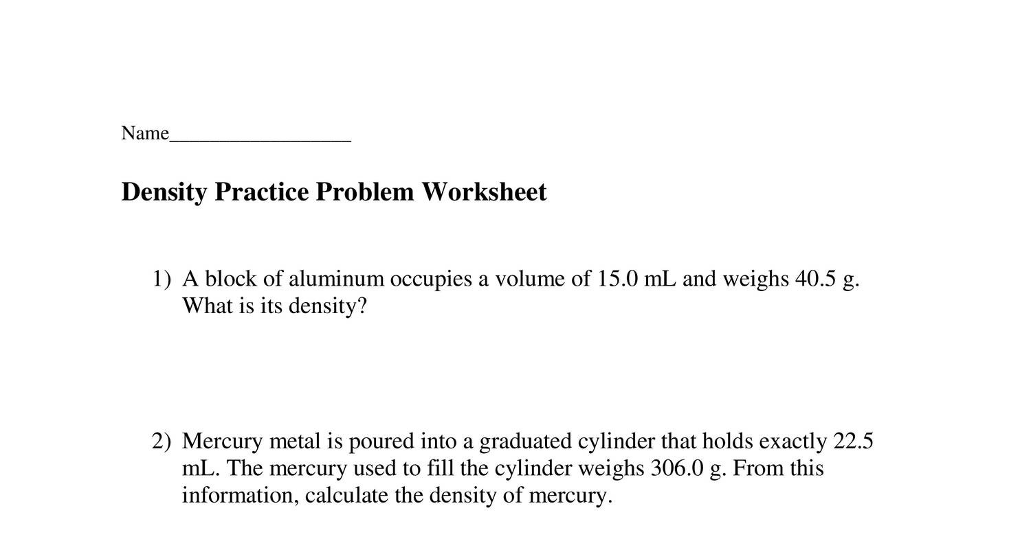 Density Practice Problems pdf DocDroid