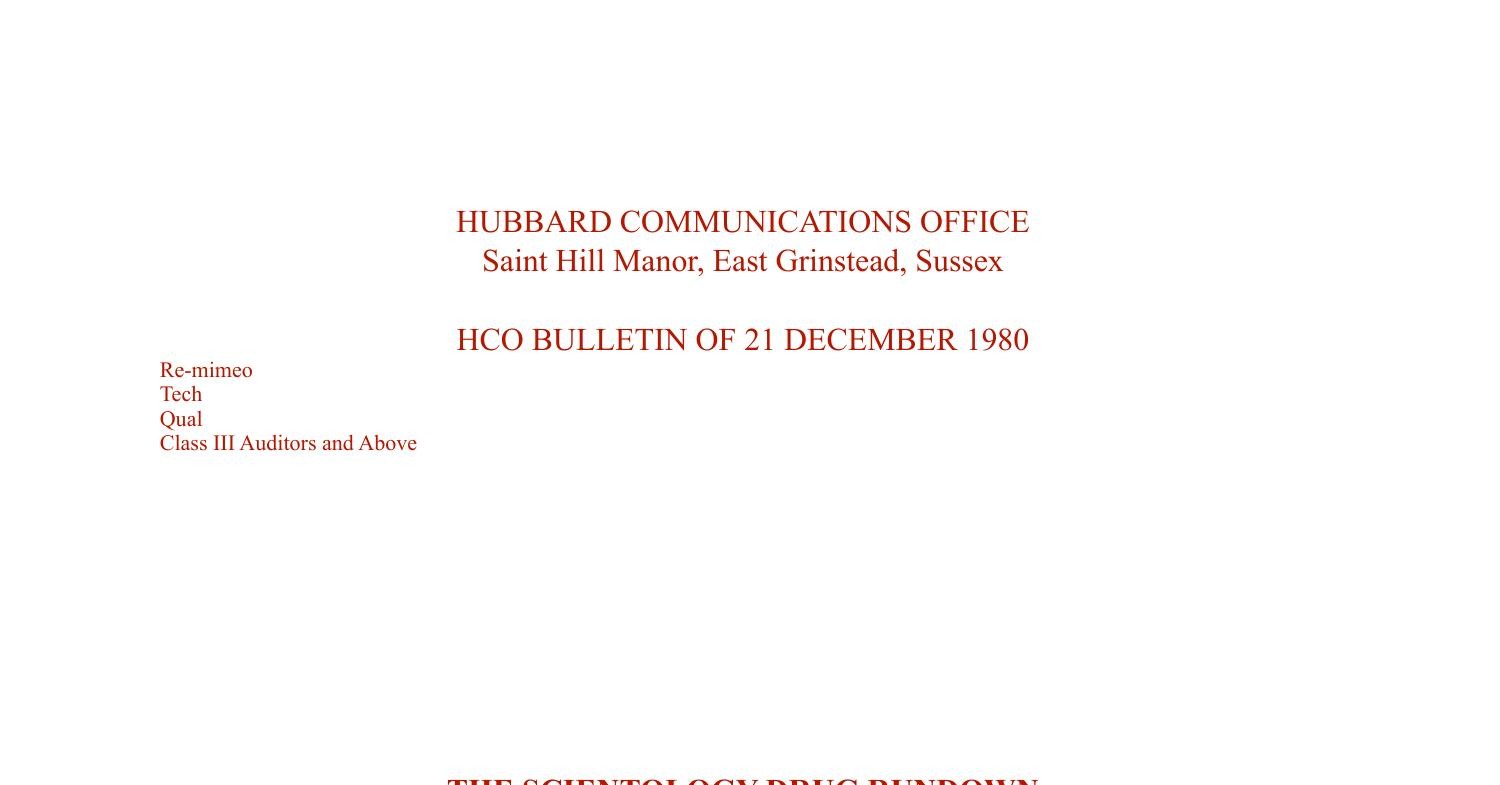 Scientology Drug Rundown .pdf | DocDroid