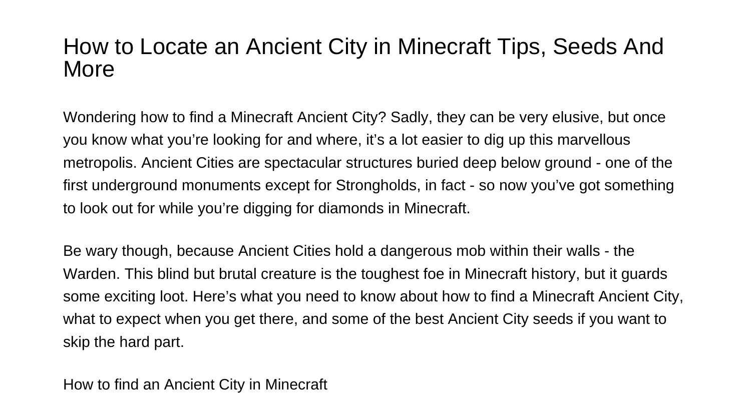 How to find an Ancient City in Minecraft Tips Seeds And Morezbqkp.pdf ...