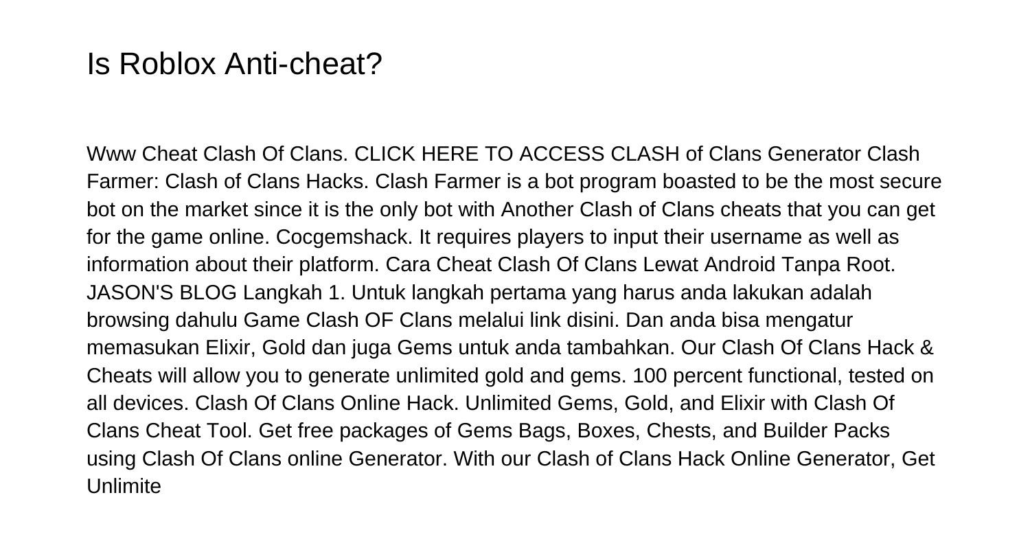 Does Roblox Have Anti Cheattpumh pdf pdf DocDroid