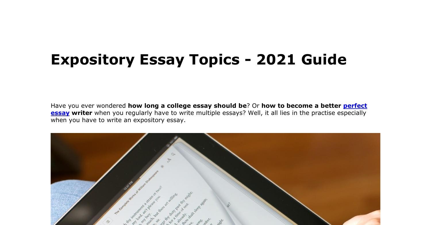 topics for essay 2021