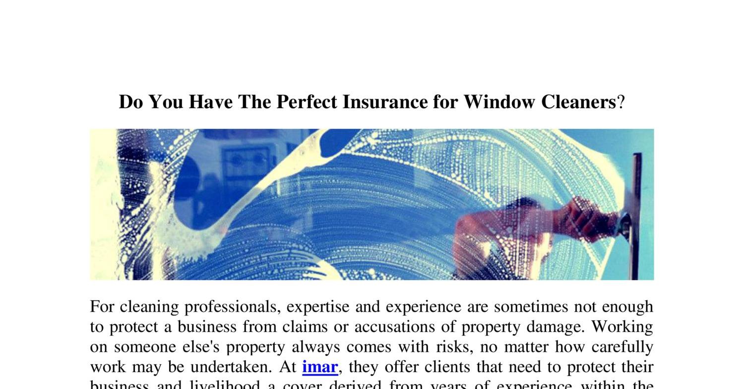 Do You Have The Perfect Insurance for Window Cleaners?.doc DocDroid