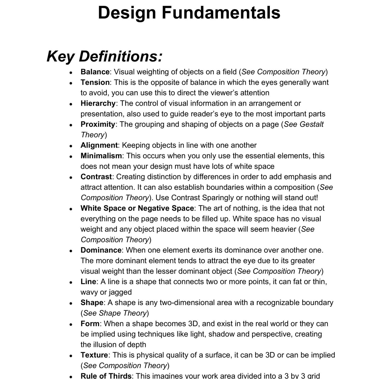 Design Fundamentals Pdf 