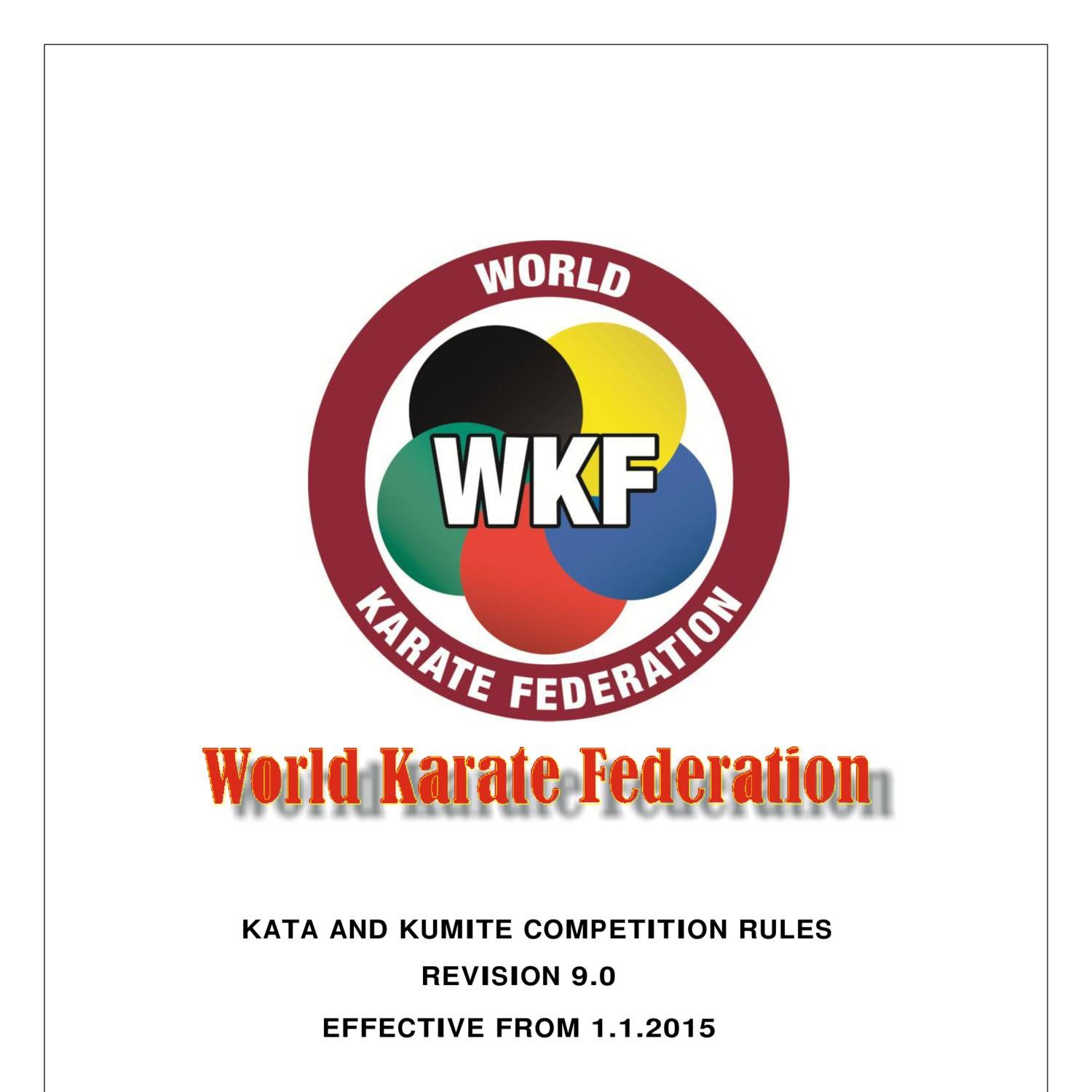 Competition rules. ВКФ. WKF Azerbaijan logo.