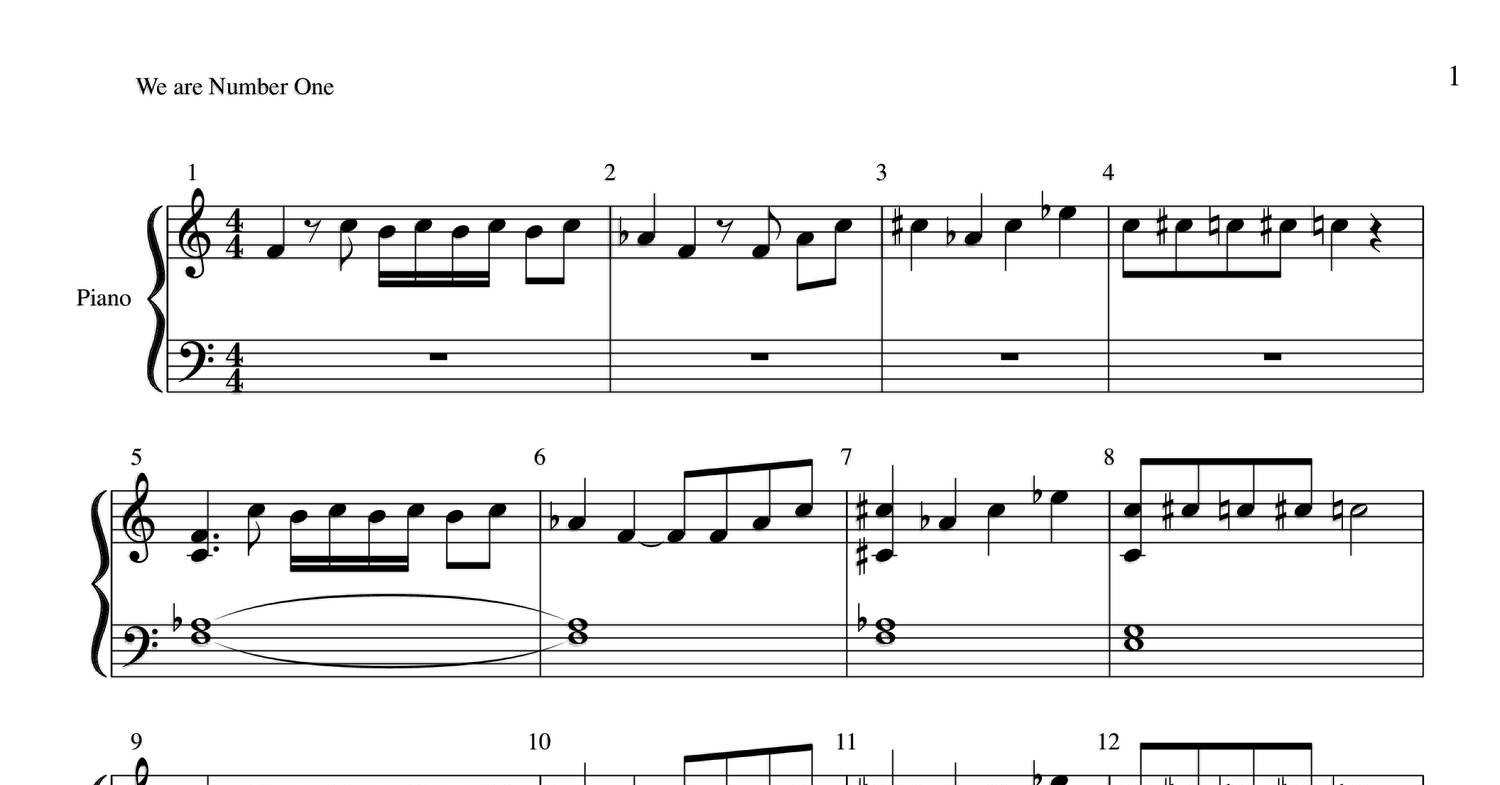 we are number one sheet music.pdf - DocDroid