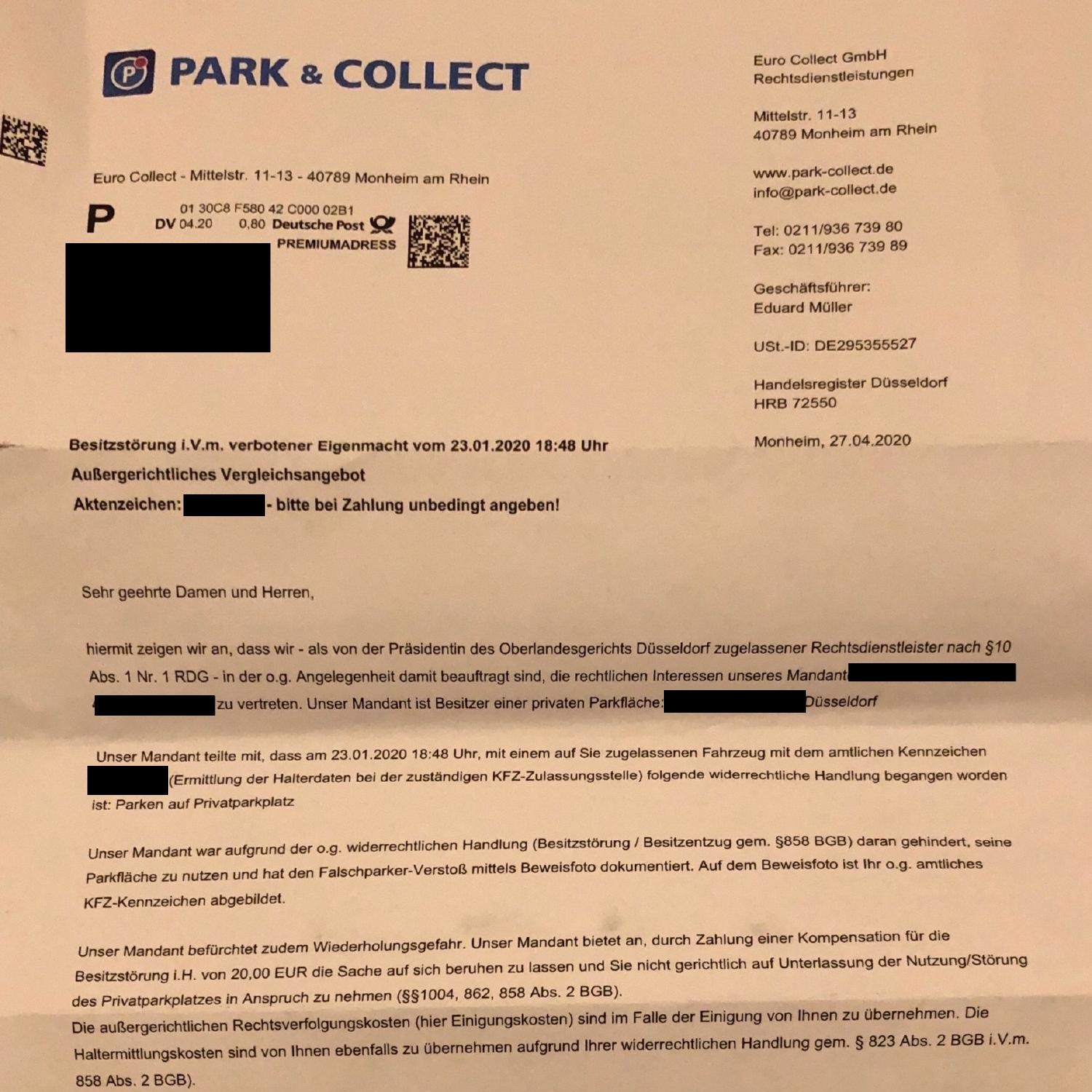 Park Collect Gerichtsurteil