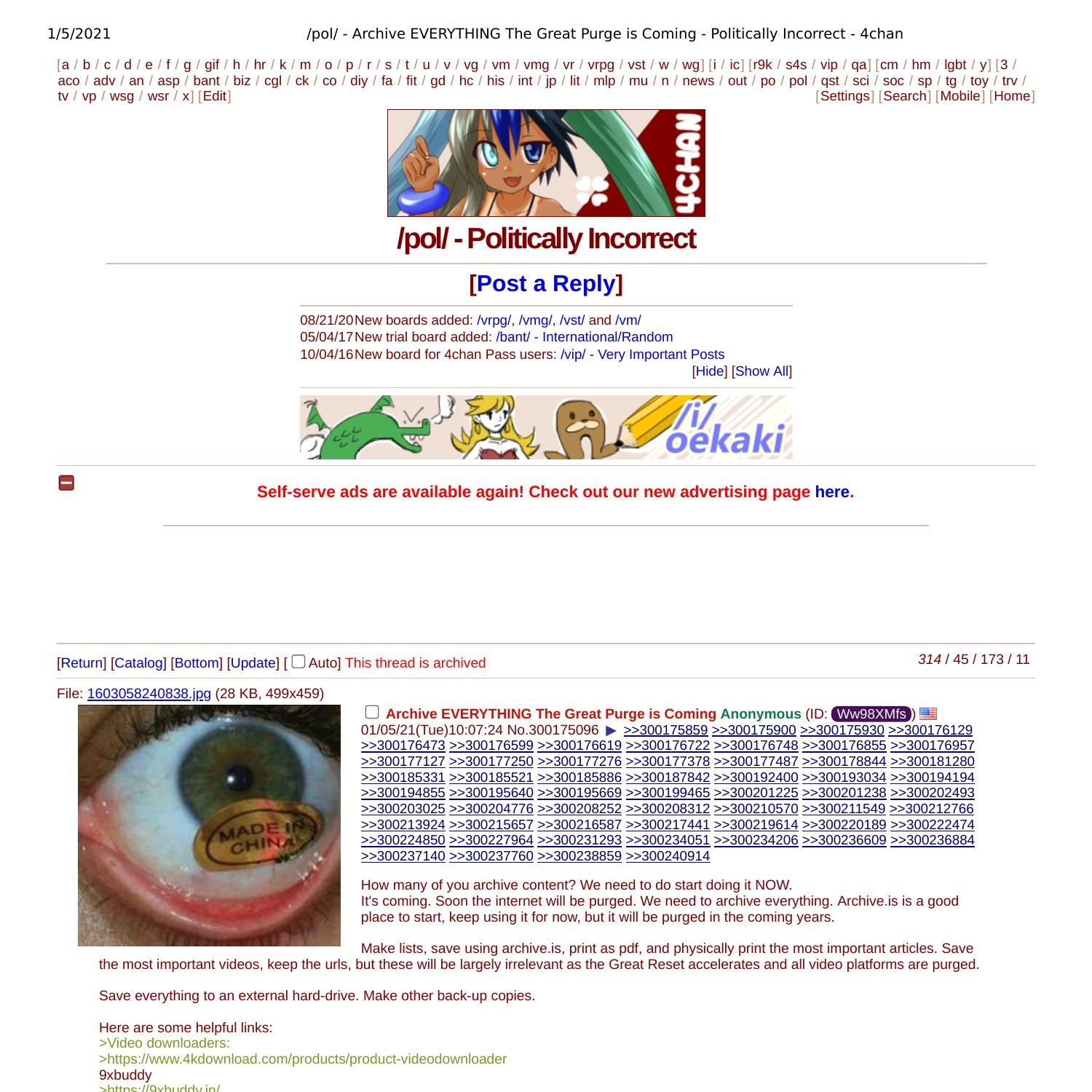 _pol_ - Archive EVERYTHING The Great Purge is Coming - Politically  Incorrect - 4chan.pdf | DocDroid