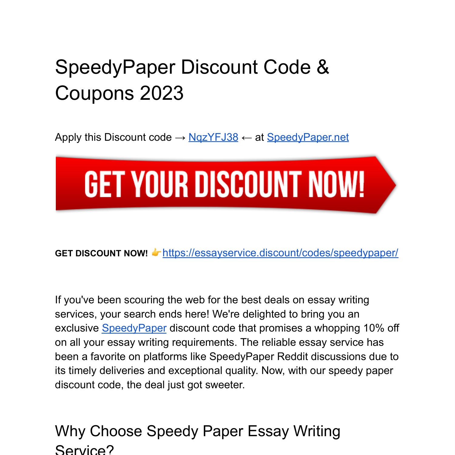 10 Off SpeedyPaper Discount Code & Coupons 2023.pdf DocDroid