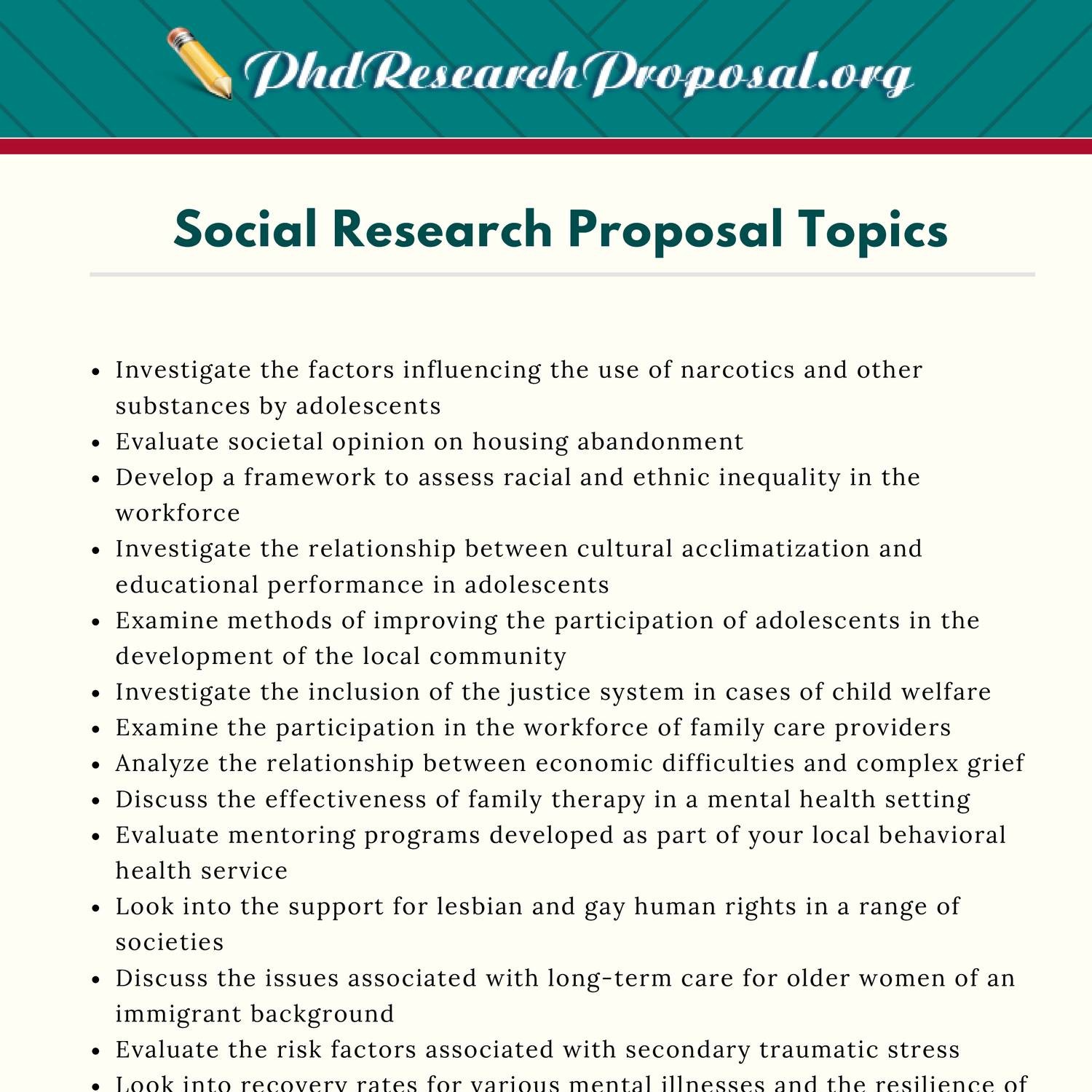 Social care research topics