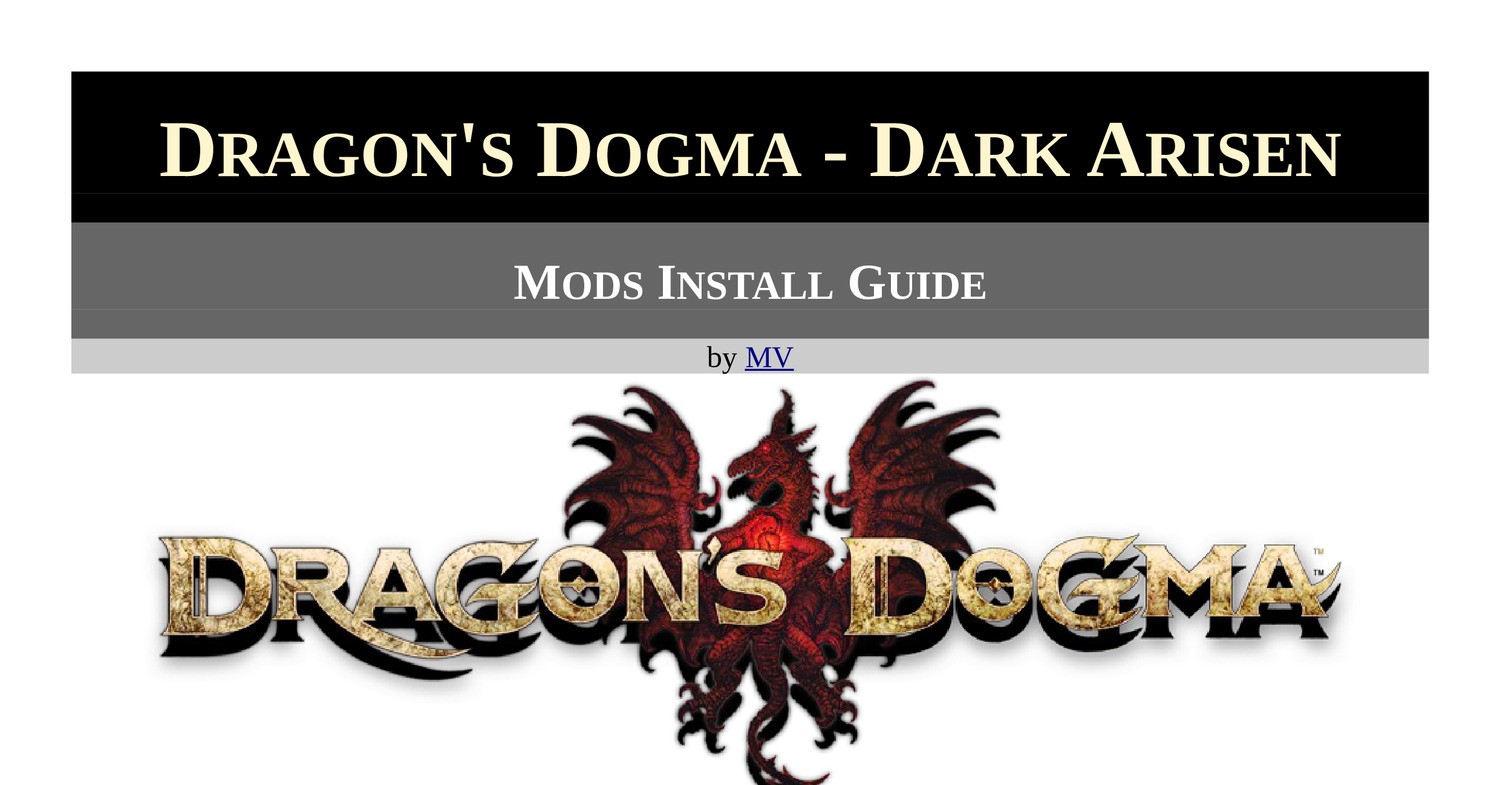 Dragon's Dogma Arisen Walkthrough, PDF