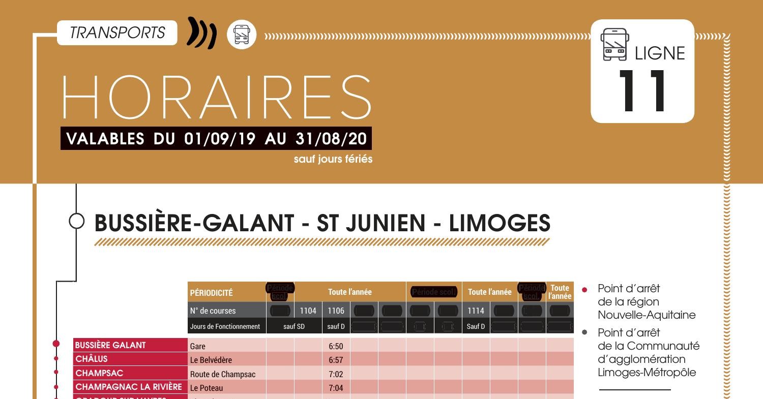Horaire Bus Saint Junien Limoges