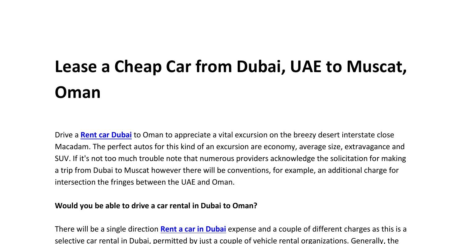 Lease a Cheap Car from Dubai.docx DocDroid