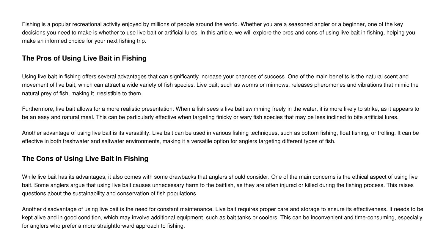 The Pros and Cons of Using Live Bait in Fishing.pdf DocDroid