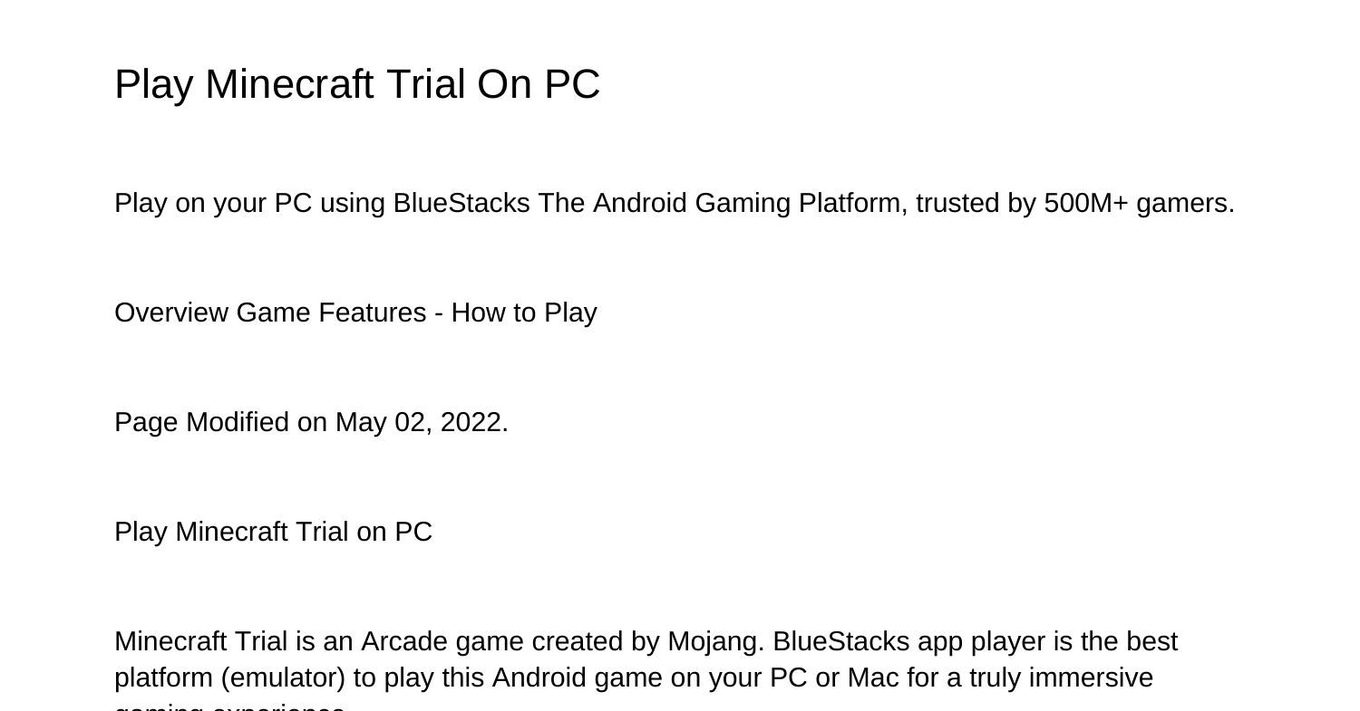 Play Minecraft Trial On PCqflkk.pdf.pdf | DocDroid