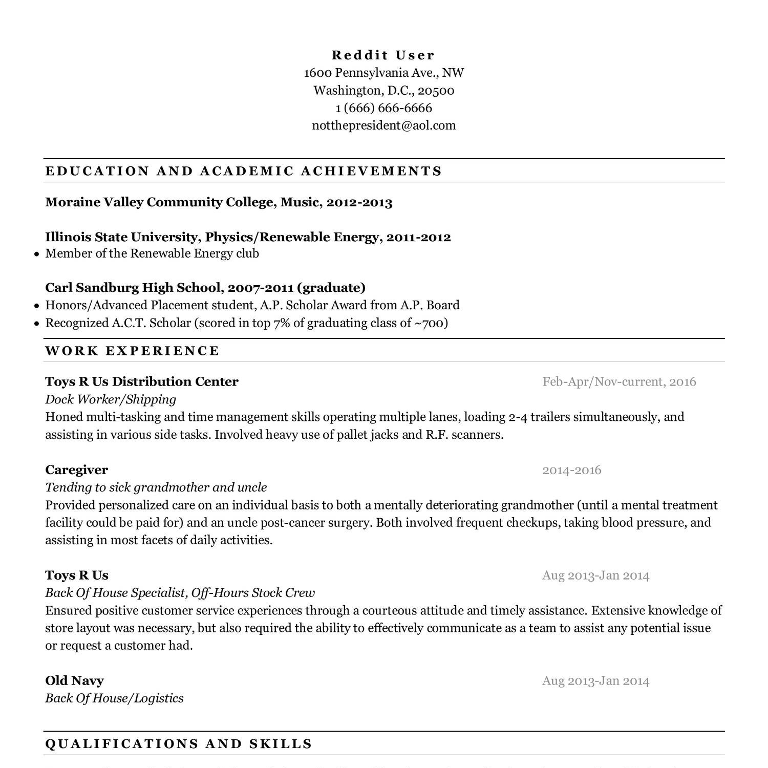 how to create a good resume reddit