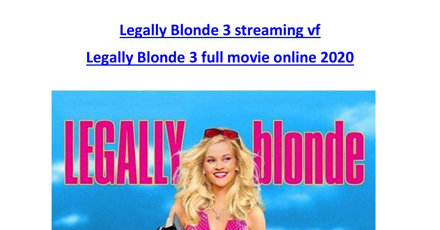 Legally Blonde Streaming Vostfr