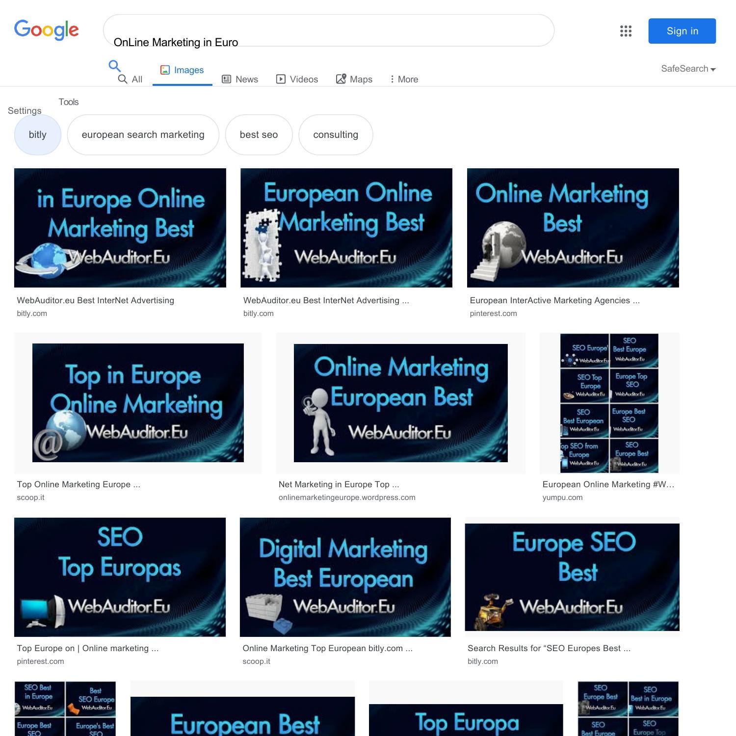 online marketing in europe google search Auditor.Eu for Marketing