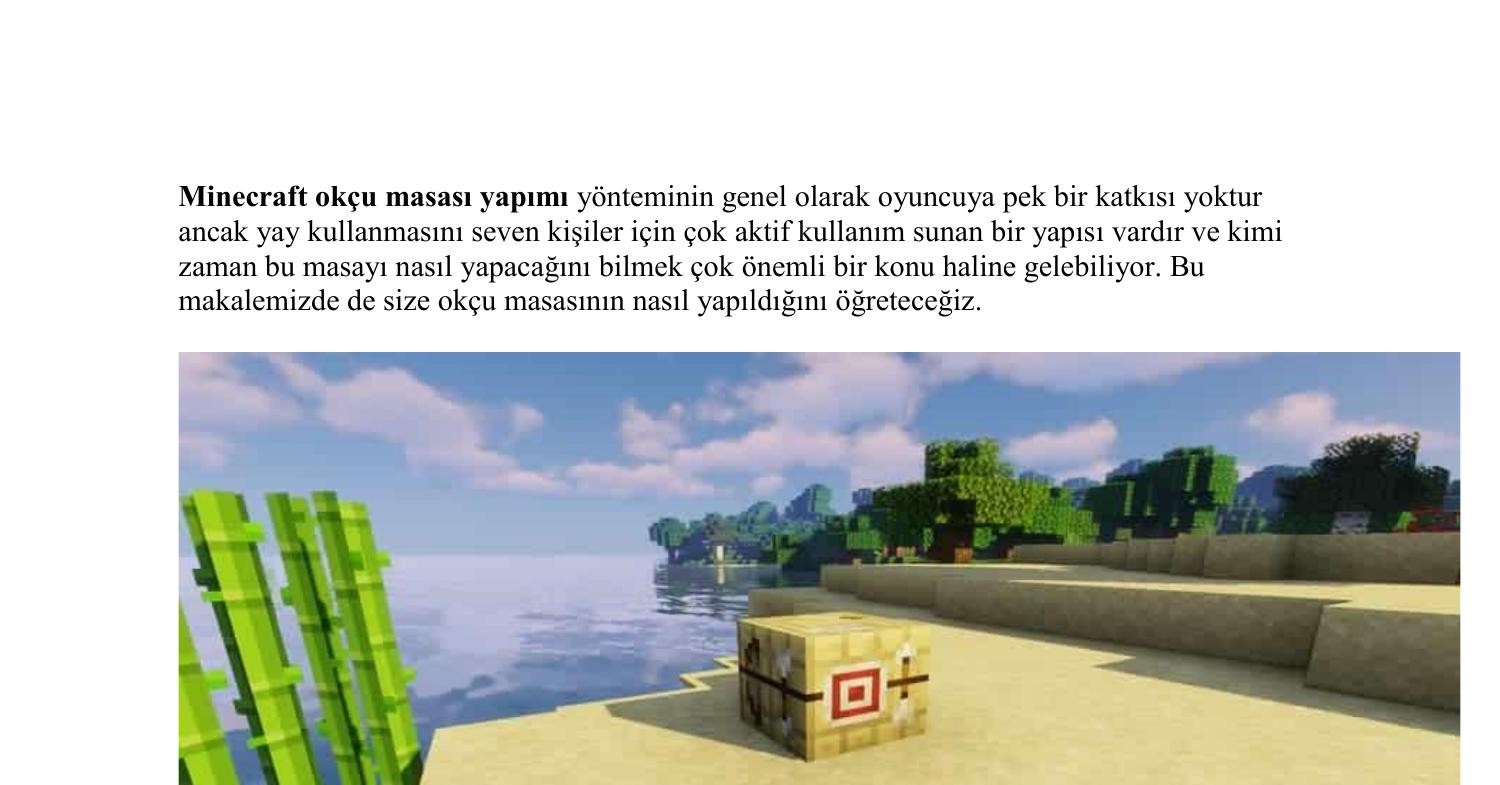 Minecraft Okçu Masası Yapımı.pdf | DocDroid