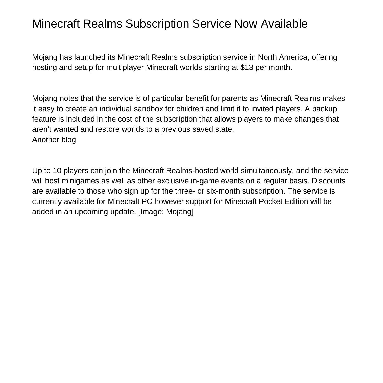 Minecraft Realms Subscription Service Now Availableimhqn.pdf.pdf | DocDroid