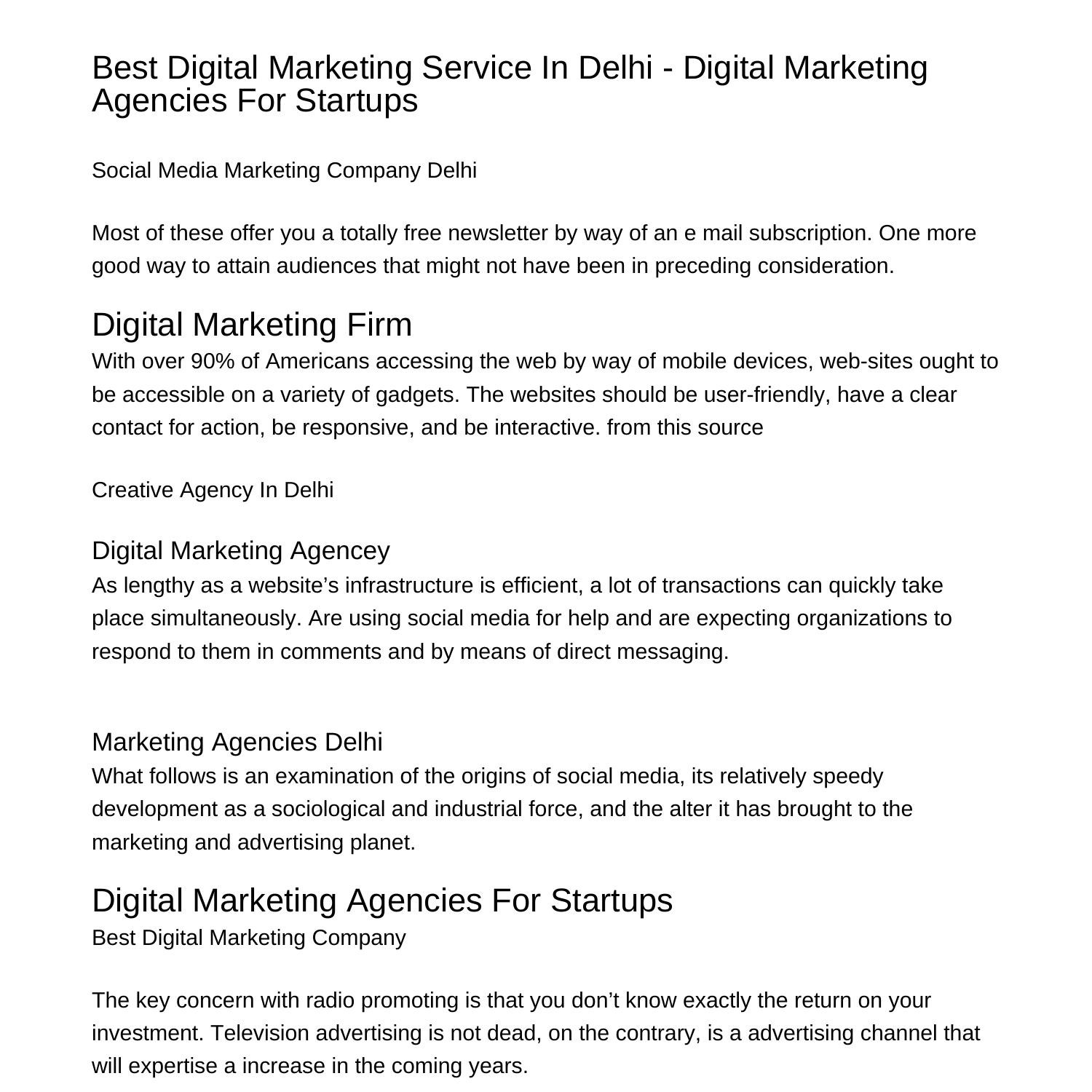 Best Marketing Agency In Delhi Best Companies Digital