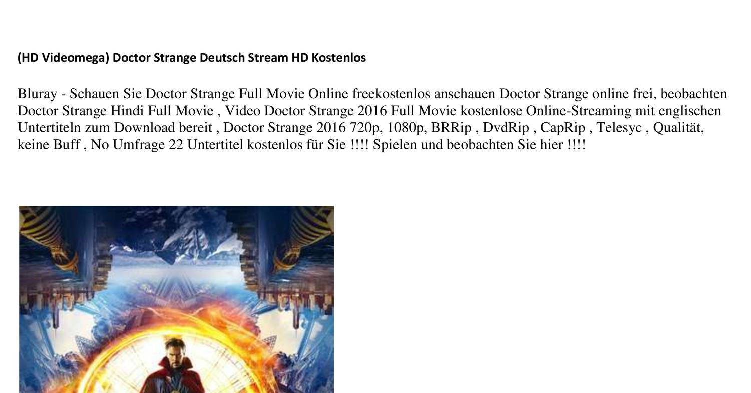 [GERMAN] Anschauen Doctor Strange ONLINE Kostenlos Film Deutsch Stream
