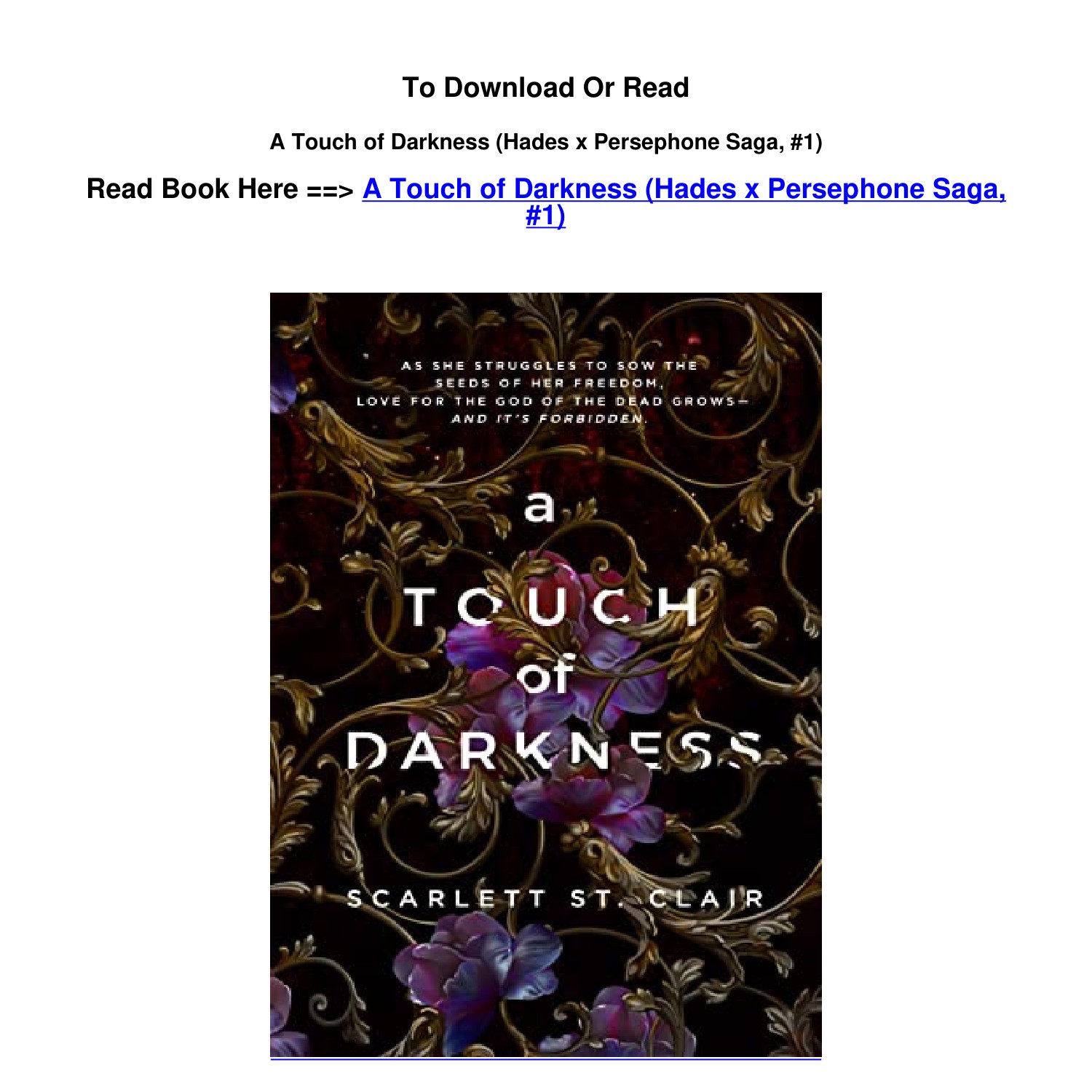 A Touch of Darkness main image 0