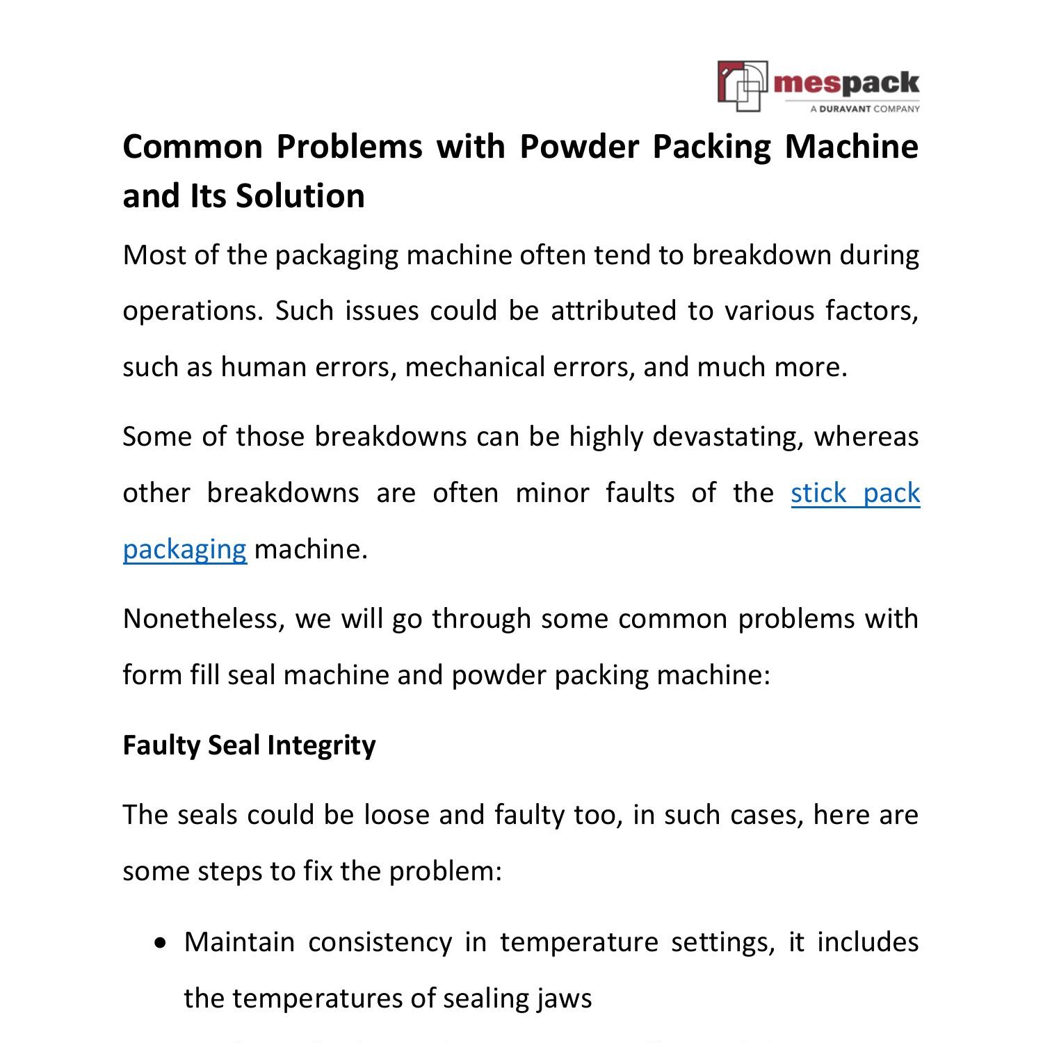Common Problems with Powder Packing Machine and Its Solution.pdf | DocDroid
