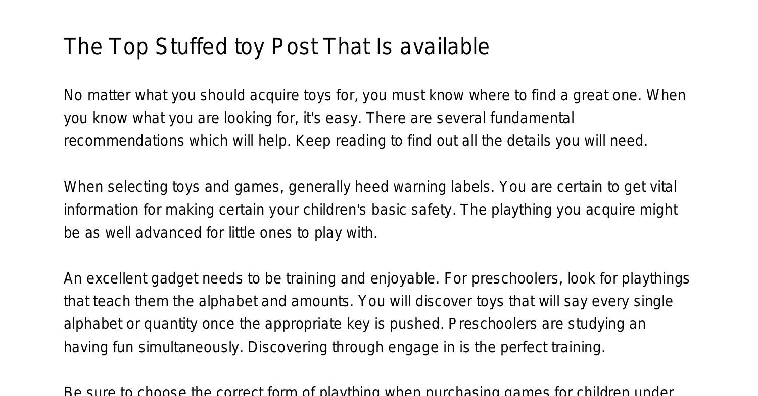 The Main Plaything Article That Existsbfwty.pdf.pdf DocDroid