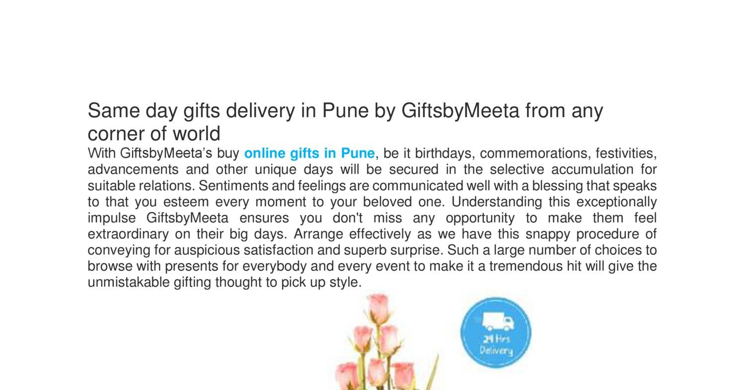 Same day gifts delivery in Pune by GiftsbyMeeta.pdf DocDroid
