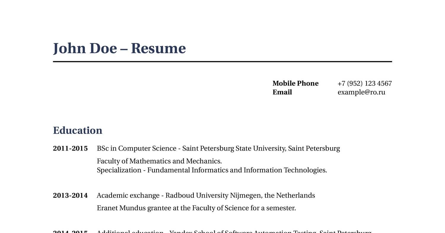 John Doe resume 1.pdf | DocDroid