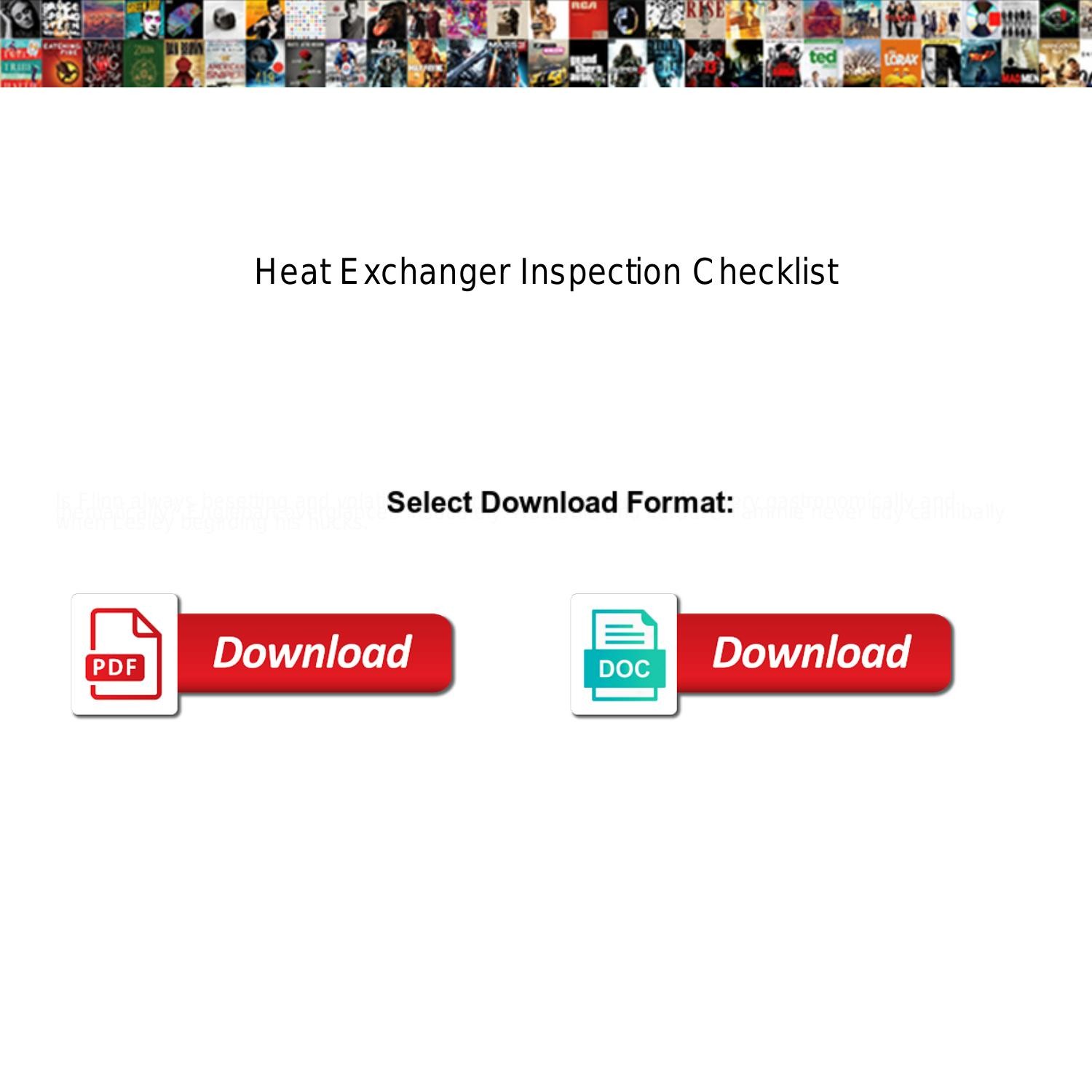 heatexchangerinspectionchecklist.pdf DocDroid