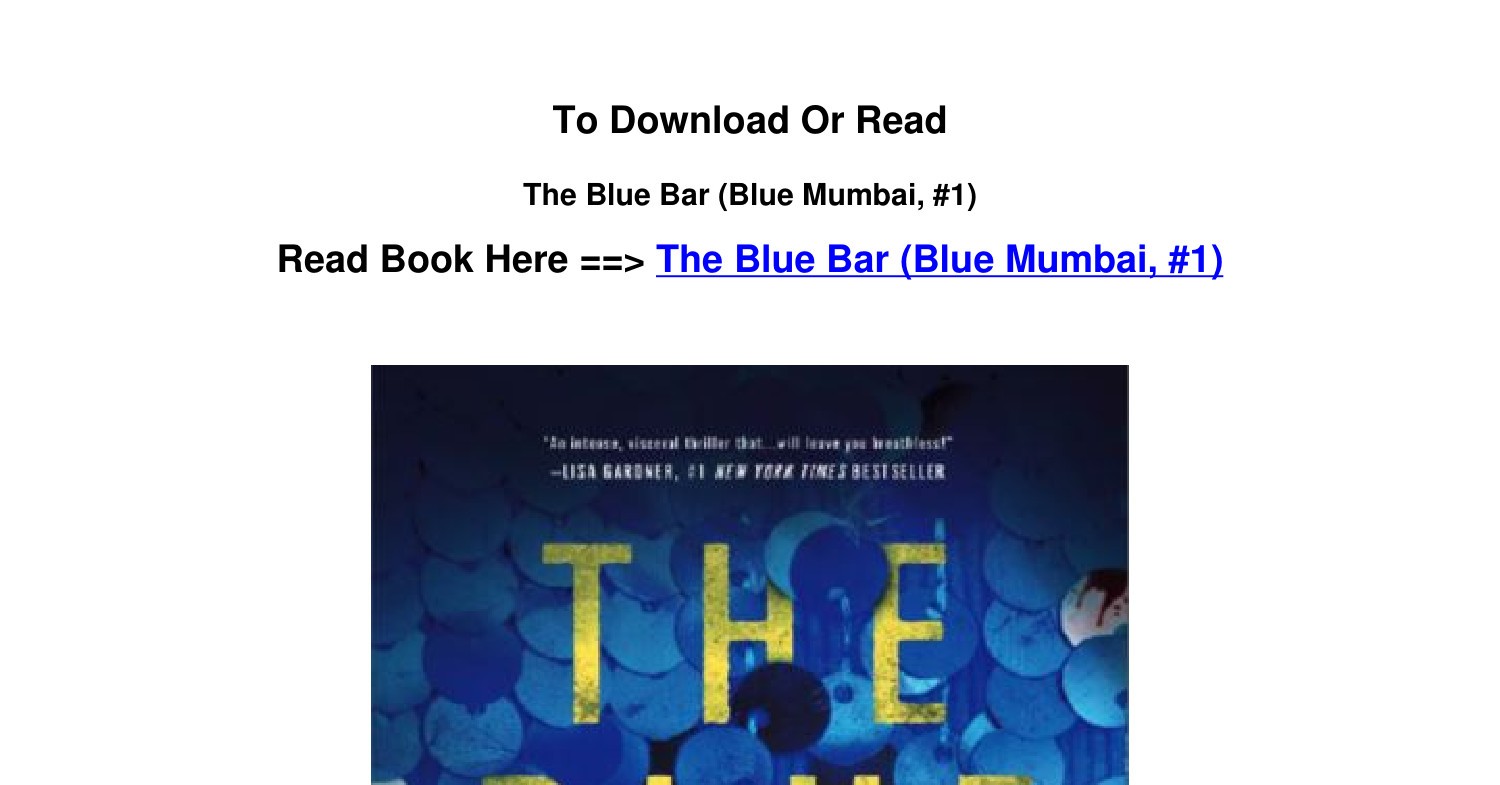 DOWNLOAD ePub The Blue Bar Blue Mumbai 1 by Damyanti Biswas.pdf DocDroid