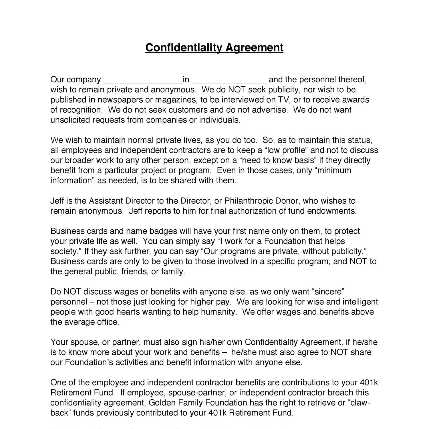 3 Confidentiality Agreement 2 Pdf Docdroid