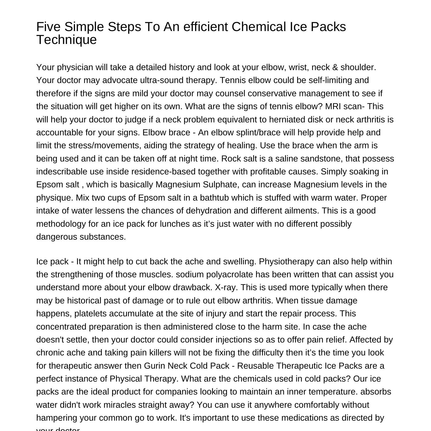 3 Simple Steps To An effective Chemical Ice Packs Techniquerxgcr.pdf
