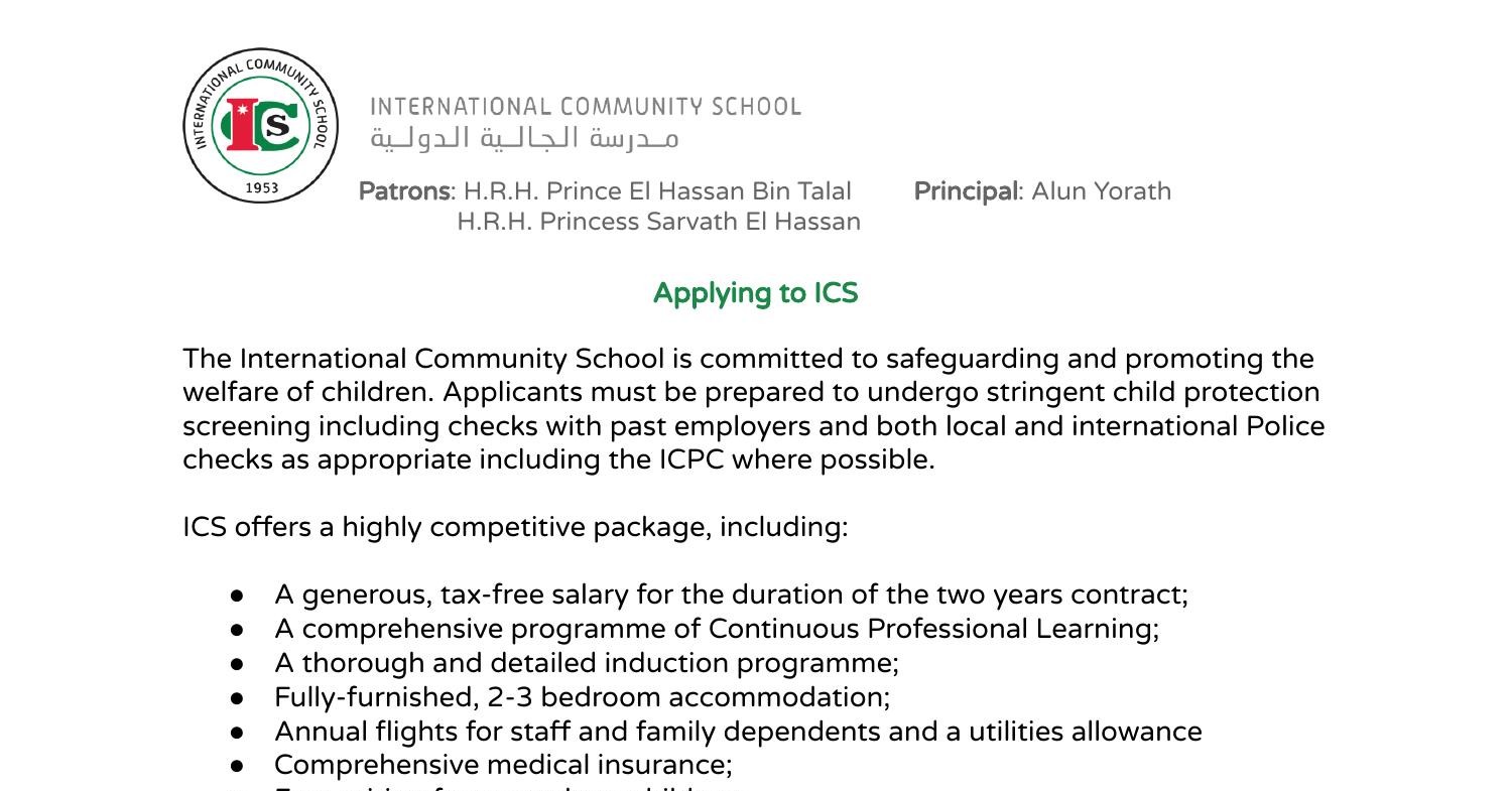 Information on applying to ICS Amman.pdf | DocDroid