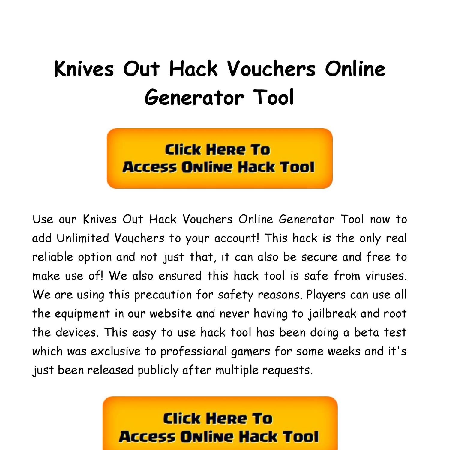 Knives Out Hack Vouchers Online Generator Tool.pdf DocDroid