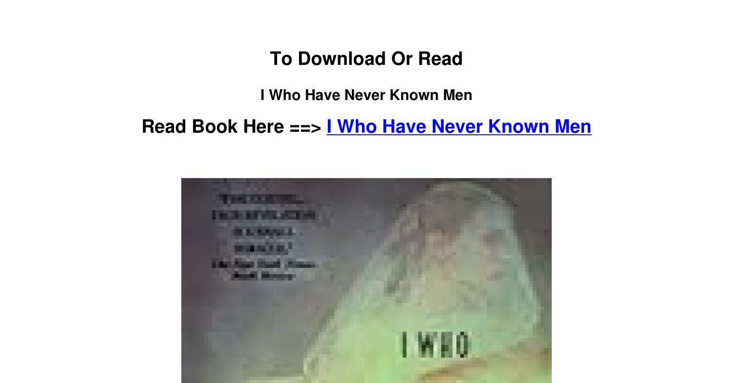 download-epub-i-who-have-never-known-men-by-jacqueline-harpman-pdf