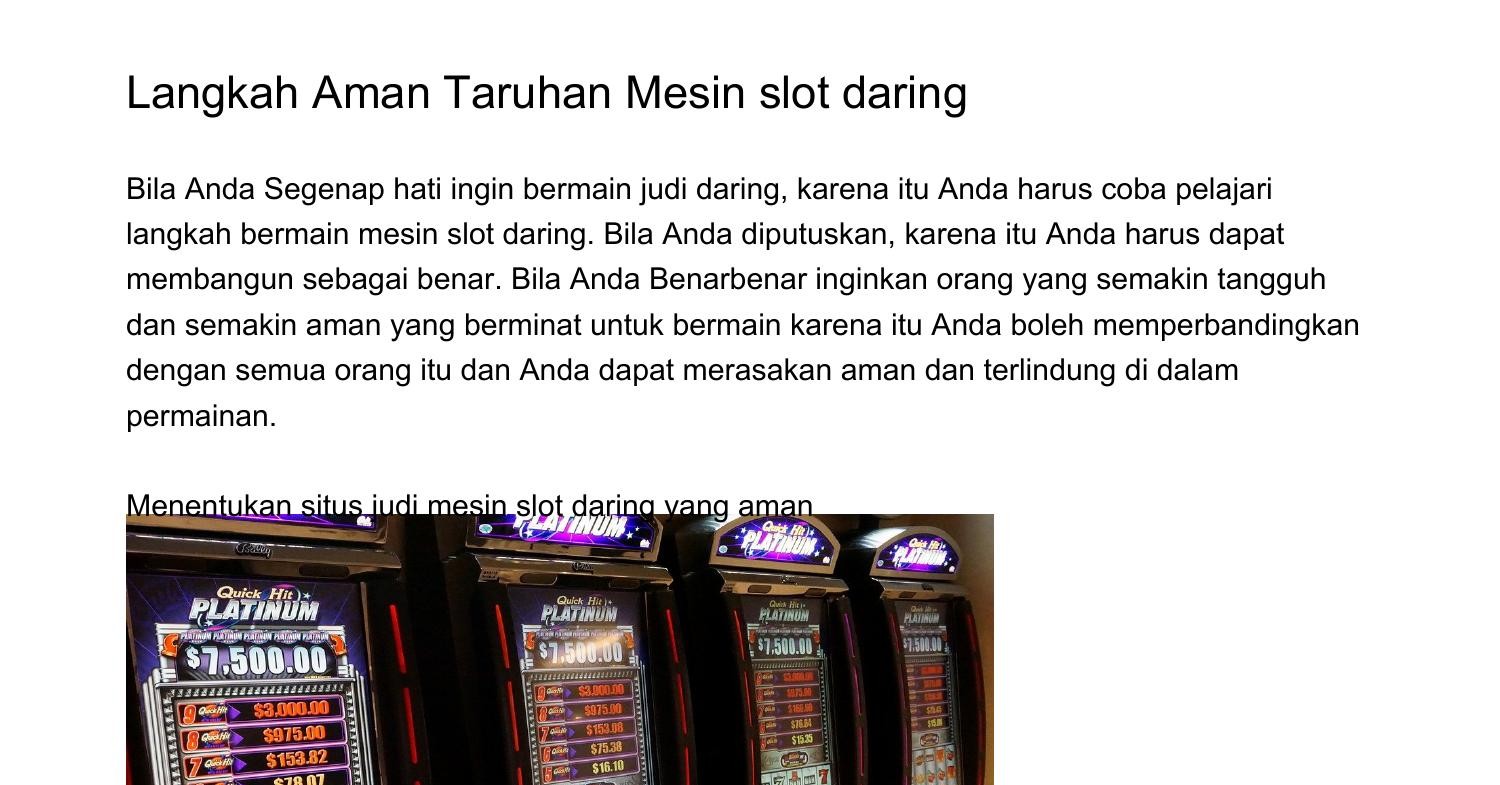 akun taruhan slot panduan
