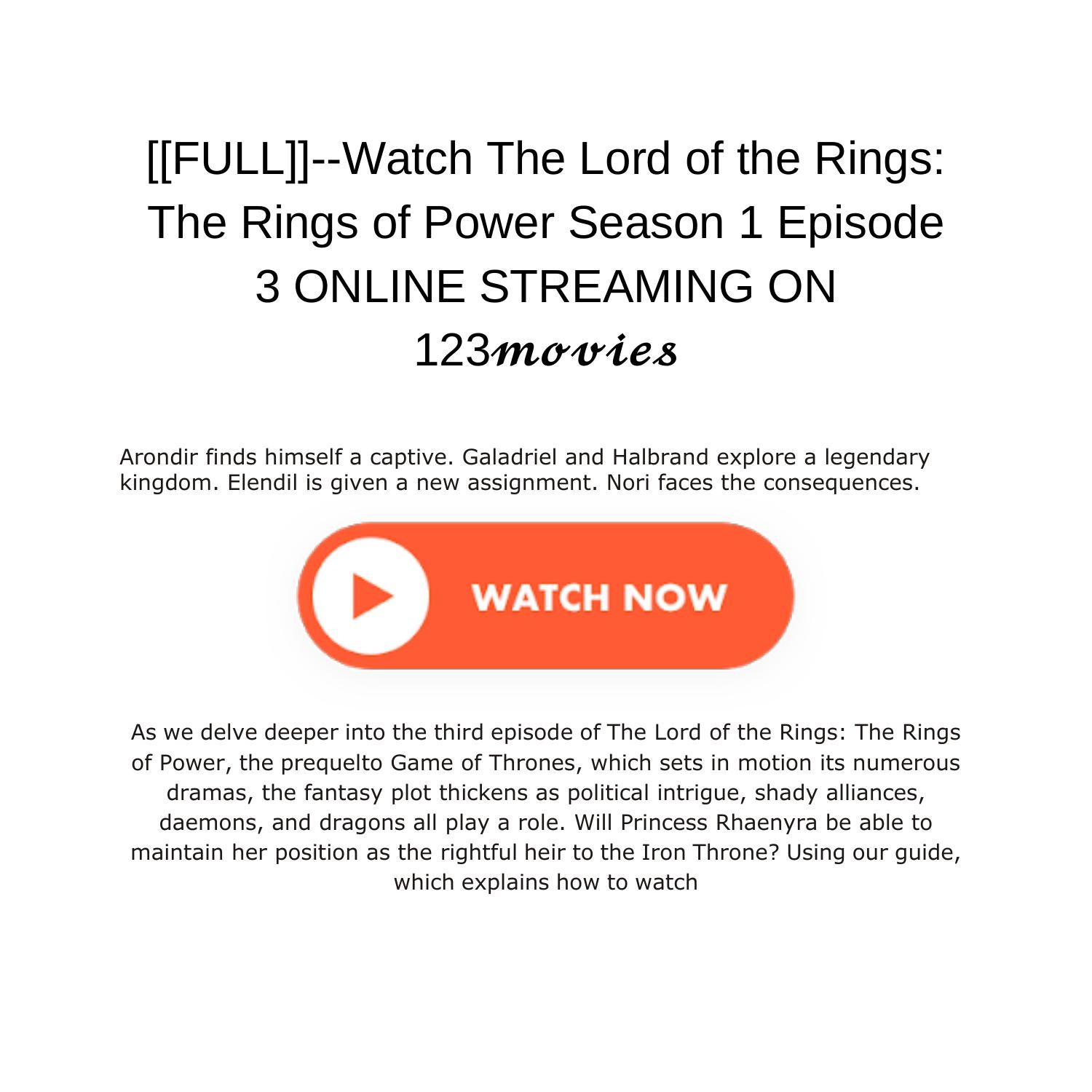 Heel boos tofu reservoir Watch The Lord of the Rings The Rings of Power Season 1 Episode 3.pdf |  DocDroid