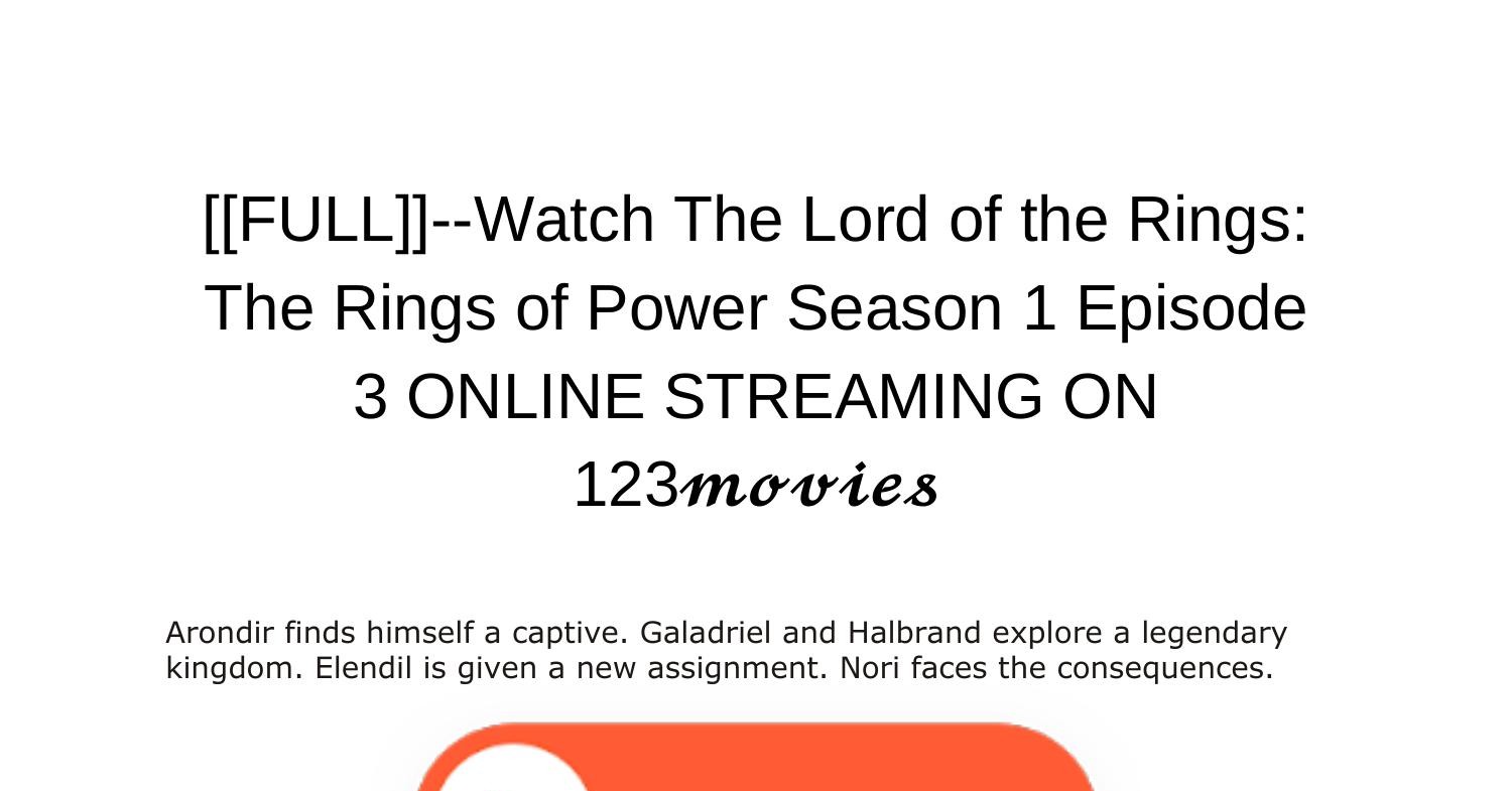 Watch The Lord of the Rings: The Rings of Power - Season 1